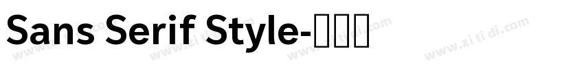 Sans Serif Style字体转换